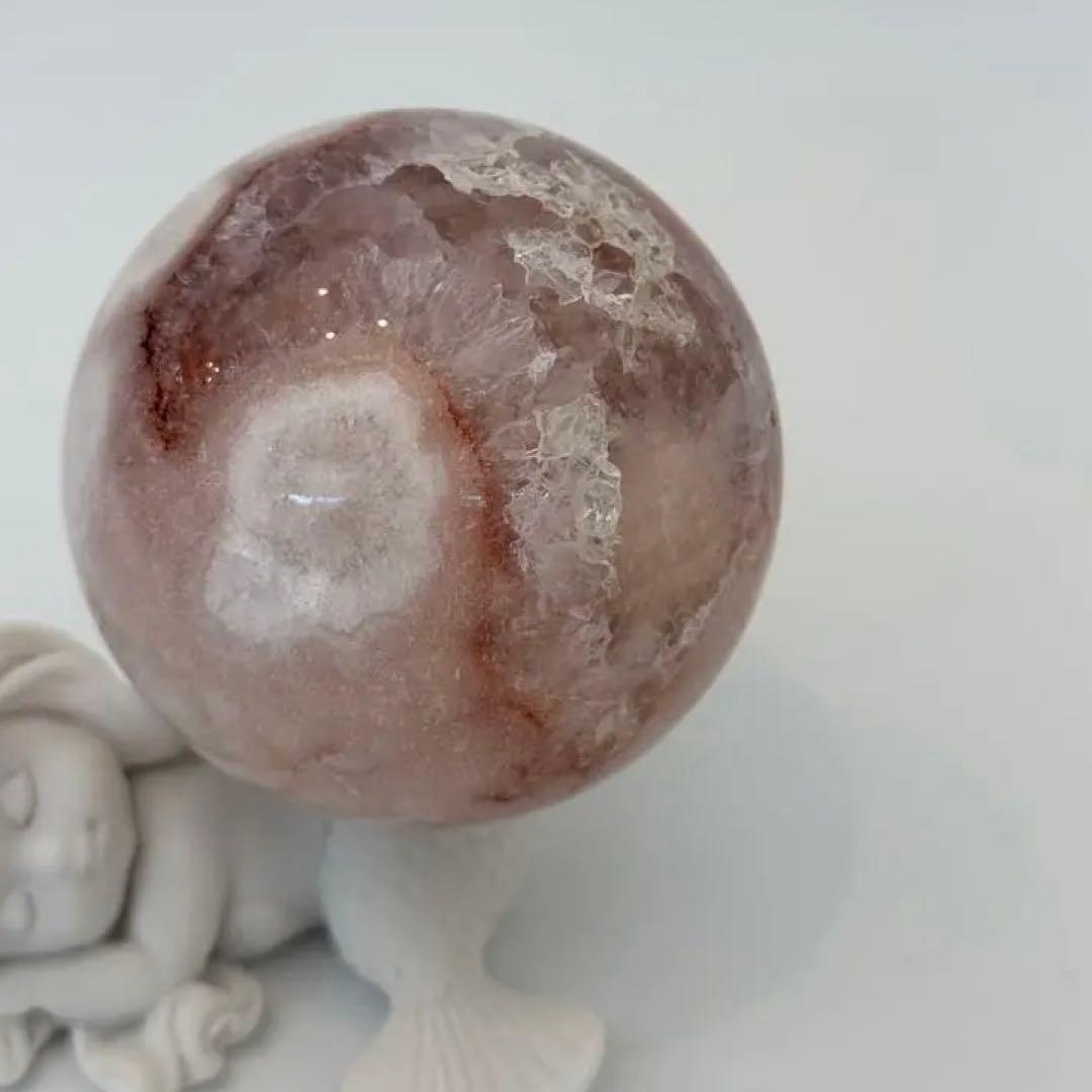 高品質ピンクアメジスト　BIGスフィア　レース　65.76mm