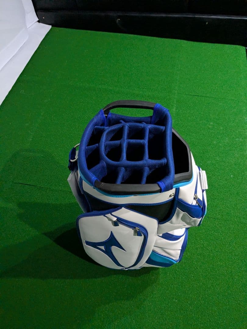 Mizuno ゴルフキャディバッグ ホワイト/ブルー