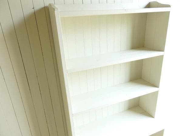 サイズデザインオーダー可6段カップボードW64シャビーナチュラルホワイト受注製作