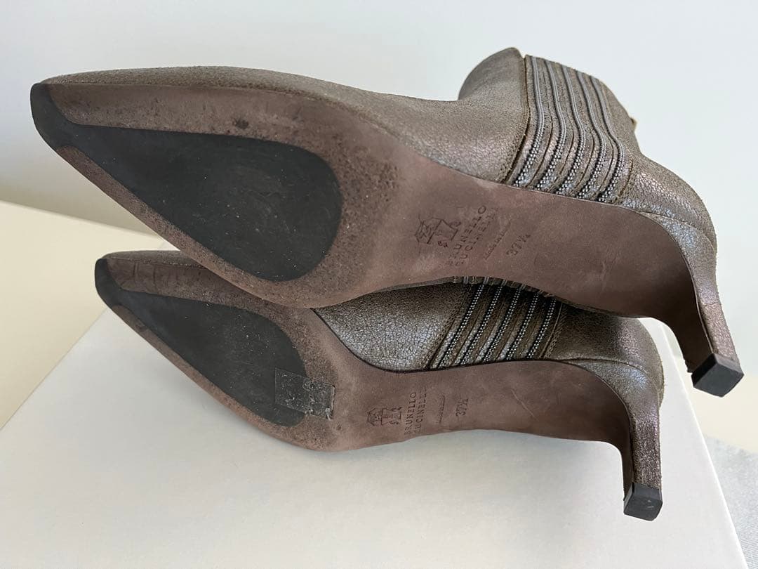 ブルネロ　クチネリ　ショートブーツ　茶