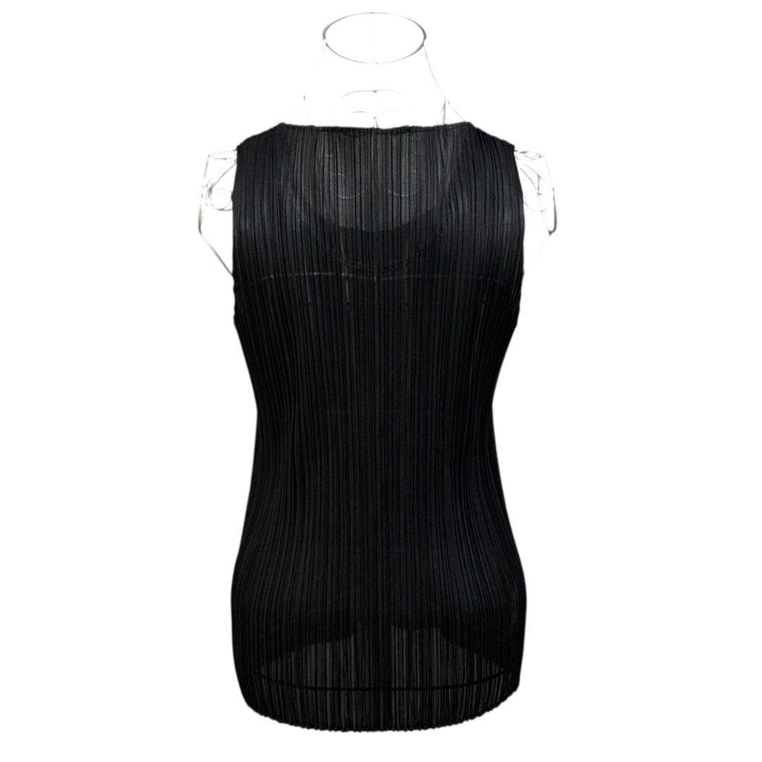 極美品✨プリーツプリーズ イッセイミヤケ キャミソールノースリーブ 黒 3