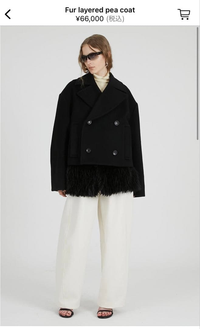 prankproject 新作裾ファーコートfarlayeredpea coat