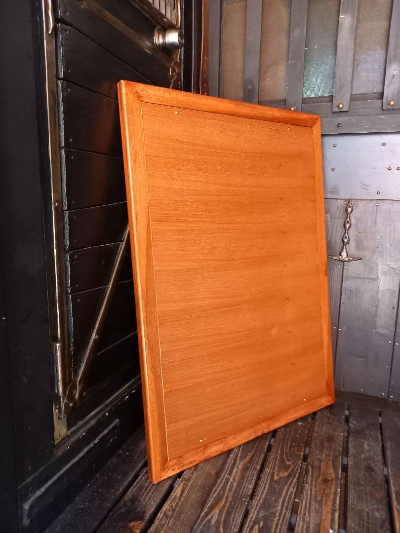 1960's　デンマーク　北欧　モダン　チーク　重厚　無垢材　ウッド　ミラー