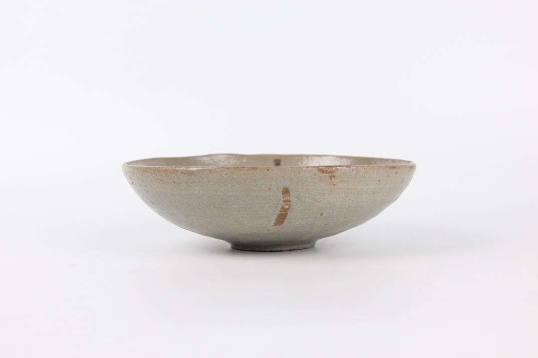 李朝初期 粉青 刻花碗 朝鮮古陶 高麗 茶碗 古美術 骨董 EL11-15