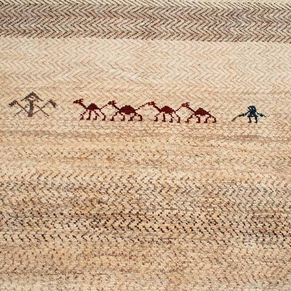 ギャッベ 150cm × 207cm ウールラグ カーペット ZR24260