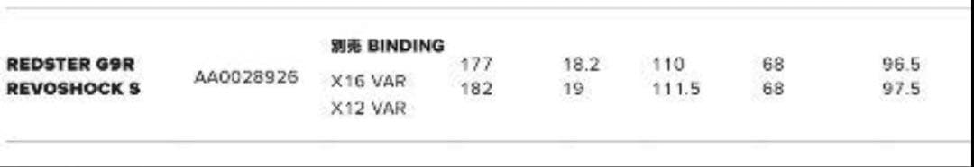 REDSTER　G9R REVOSHOCK S　182cm