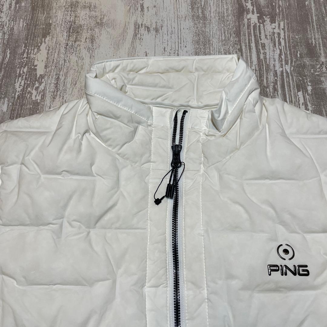 PING ピン　ゴルフウェア　フルジップ　ダウンブルゾン Mサイズ　ホワイト
