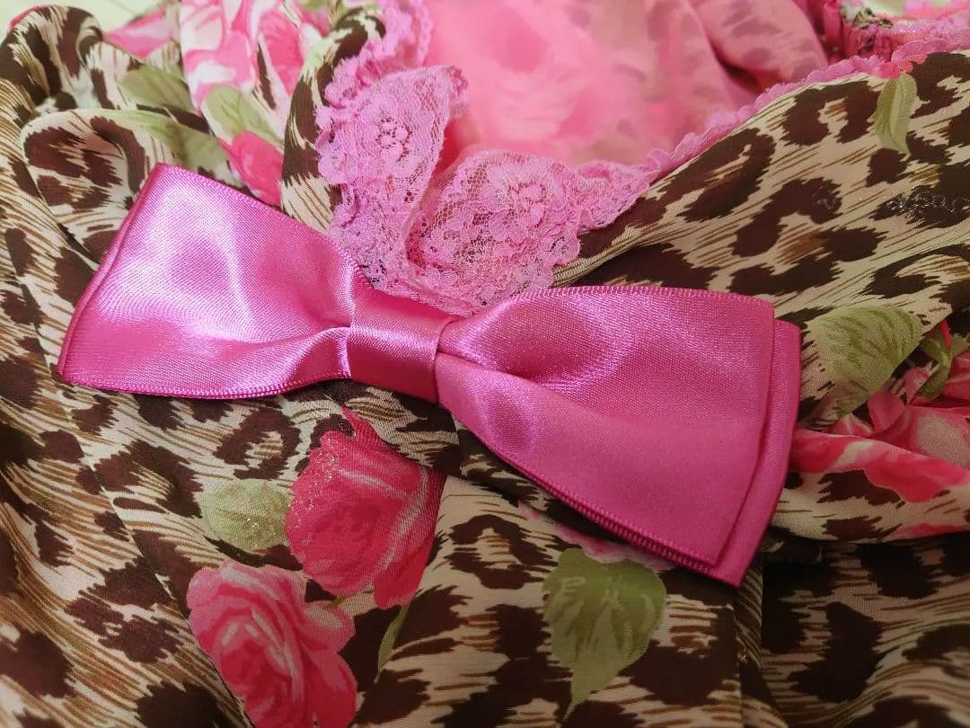 MA＊RS ヒョウ薔薇柄キャミトップス