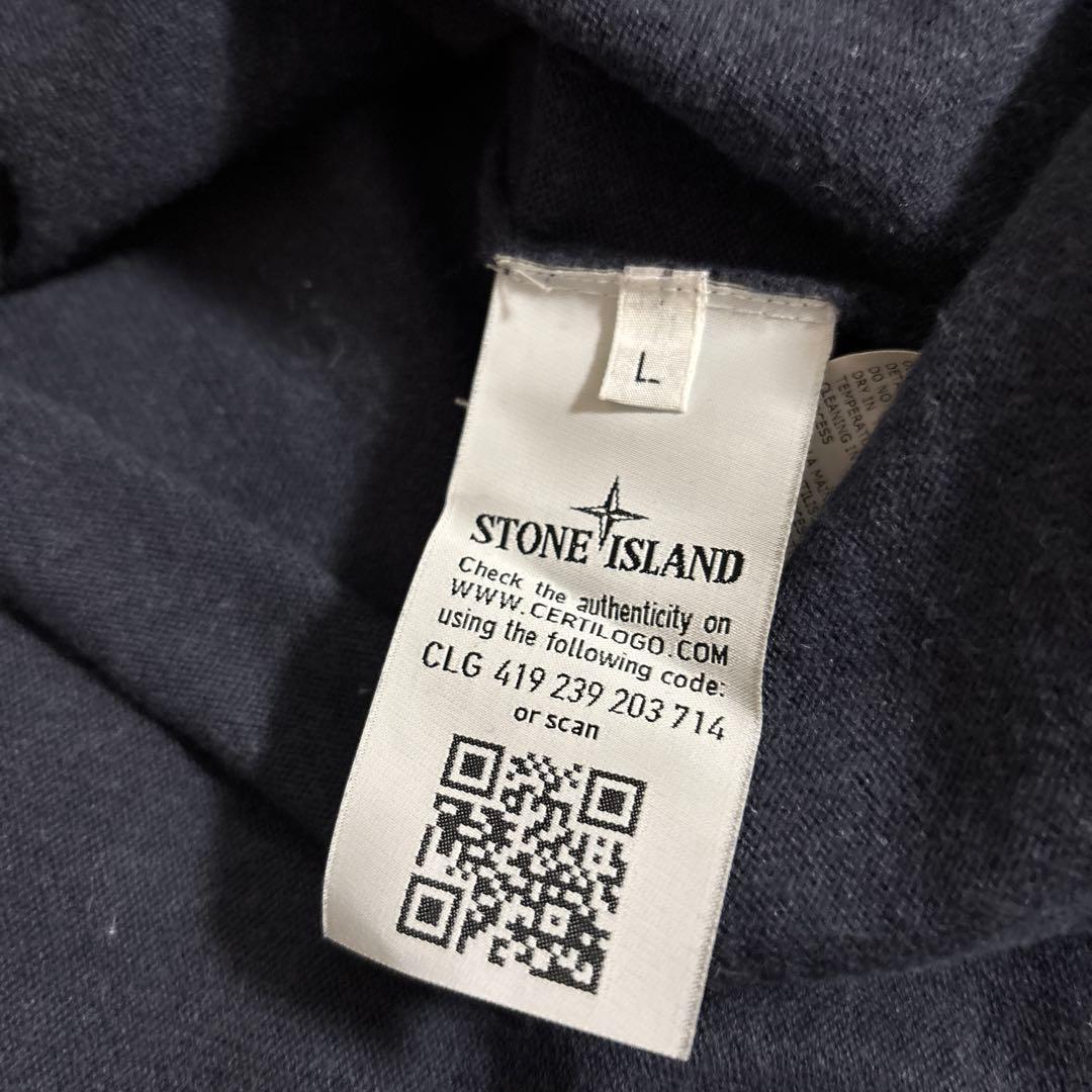 STONE  ネイビー ダブルジップアップセーター