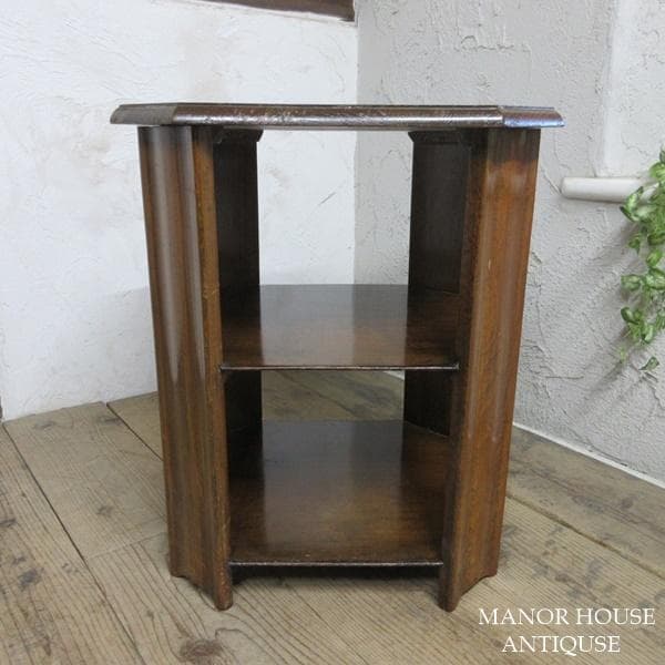 イギリス アンティーク 家具 CC41 ブックテーブル 本棚 英国 6481d