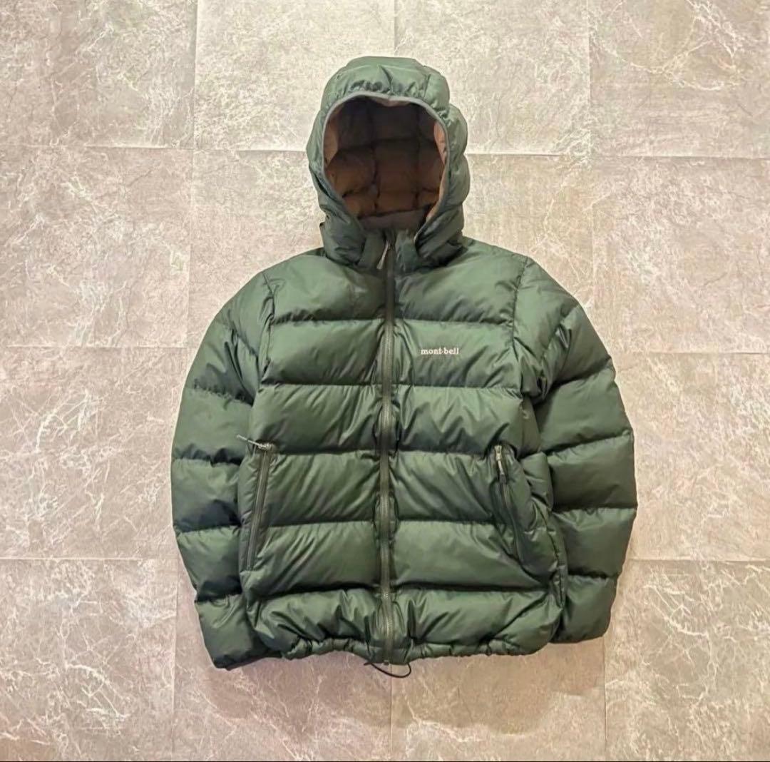 【極美品❗️】mont-bell ダウンジャケットS グリーン　モンベル