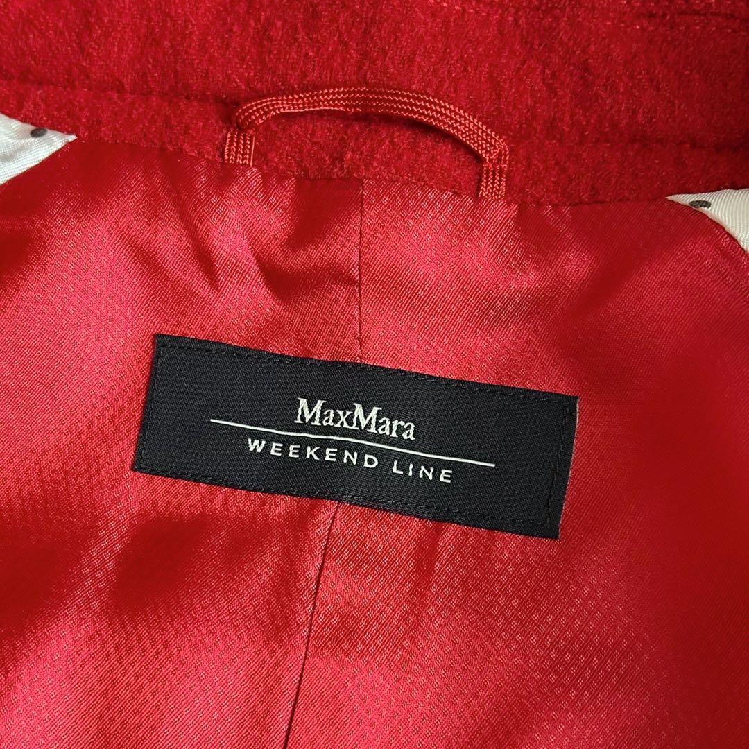 マックスマーラウィークエンドライン　ウールコート　ショート丈　赤　Lサイズ　美品