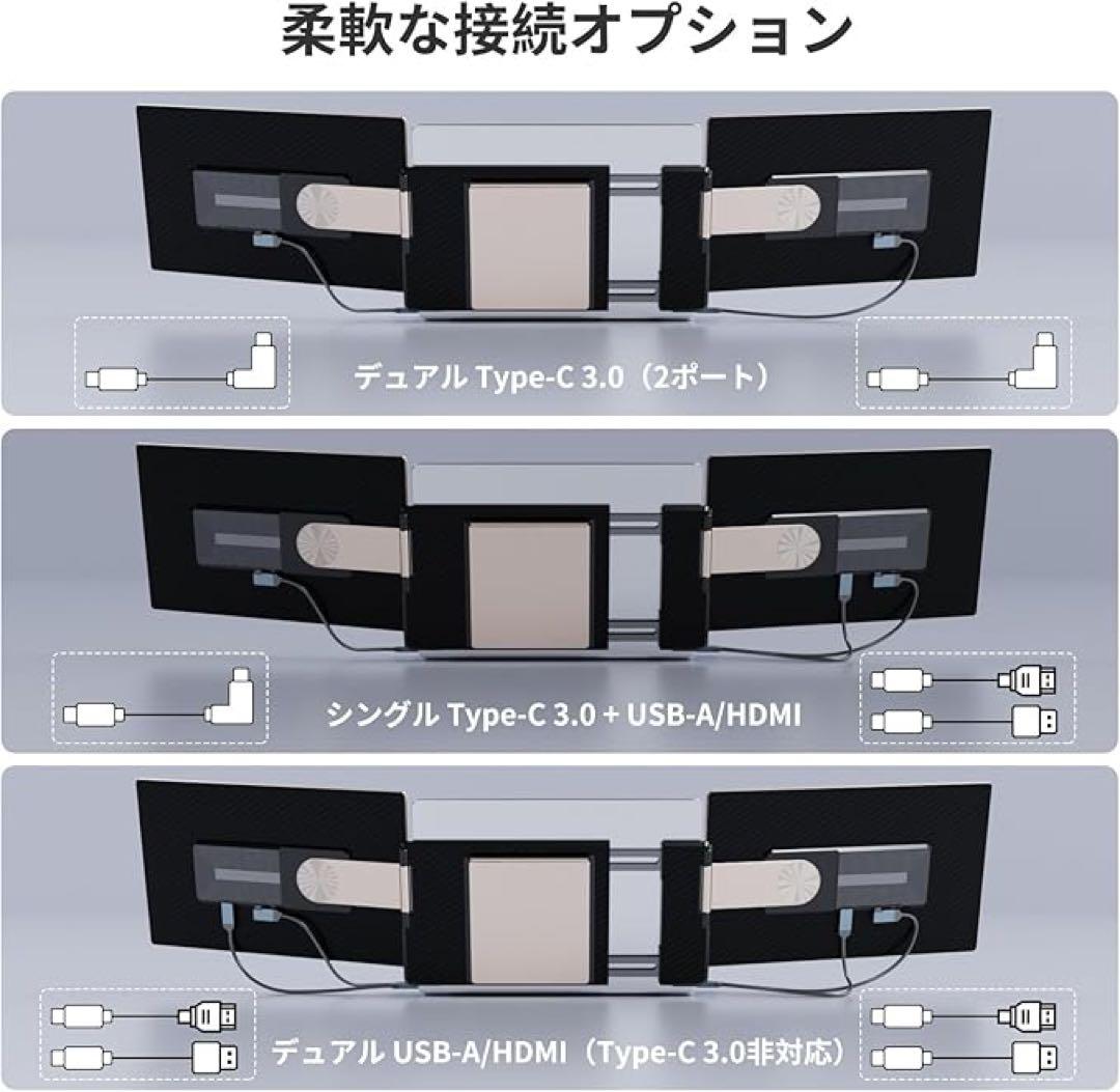 １点のみ⭐️トリプルモニター ポータブルモニター 15.6インチ　235°回転対応