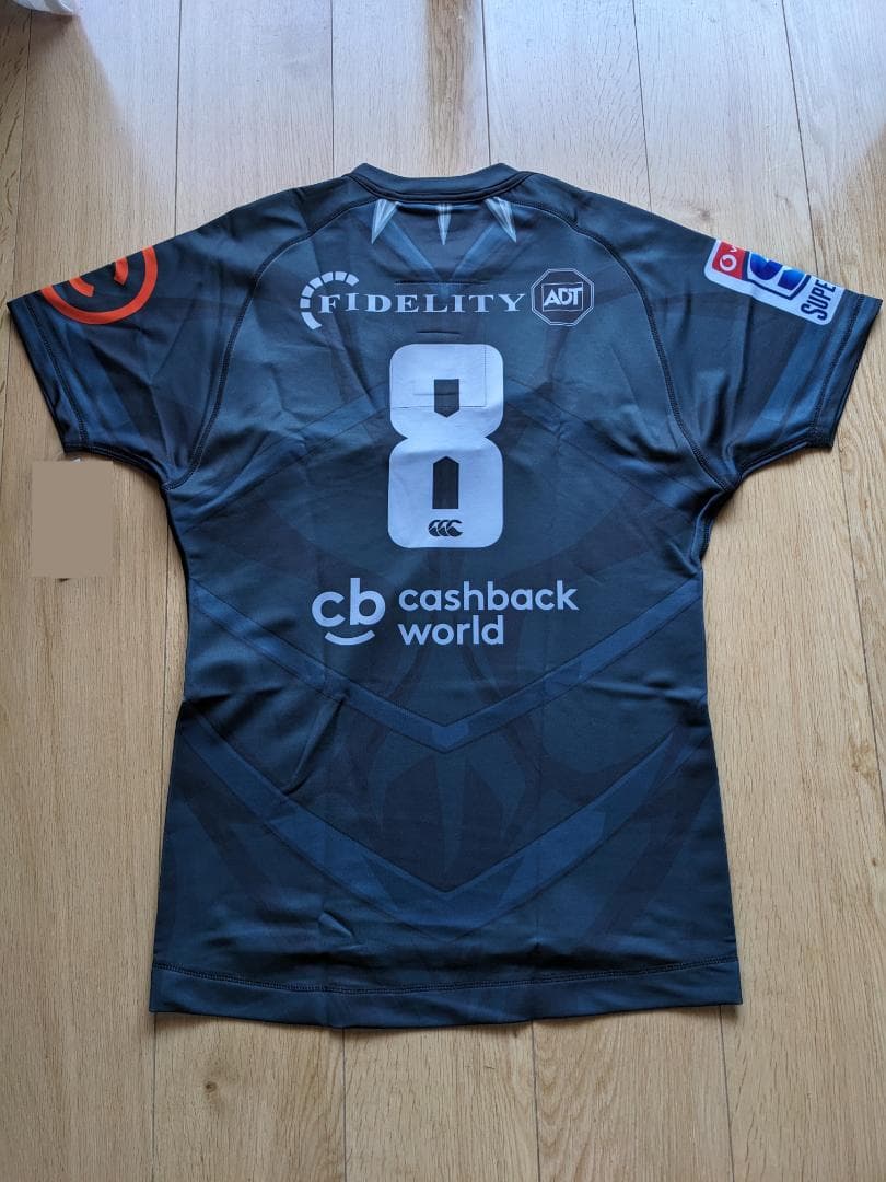 ラグビー 選手支給ジャージ 南アフリカ シャークス L 新品 背番号8 #3