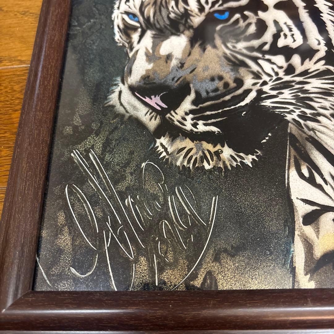 スプレーアート　エデン　ホワイトタイガー　フクロウ原画　2点セット　バラ売り可