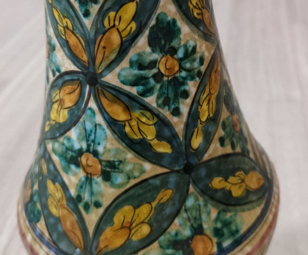 イタリア現地購入！Marcell 花柄陶器花瓶