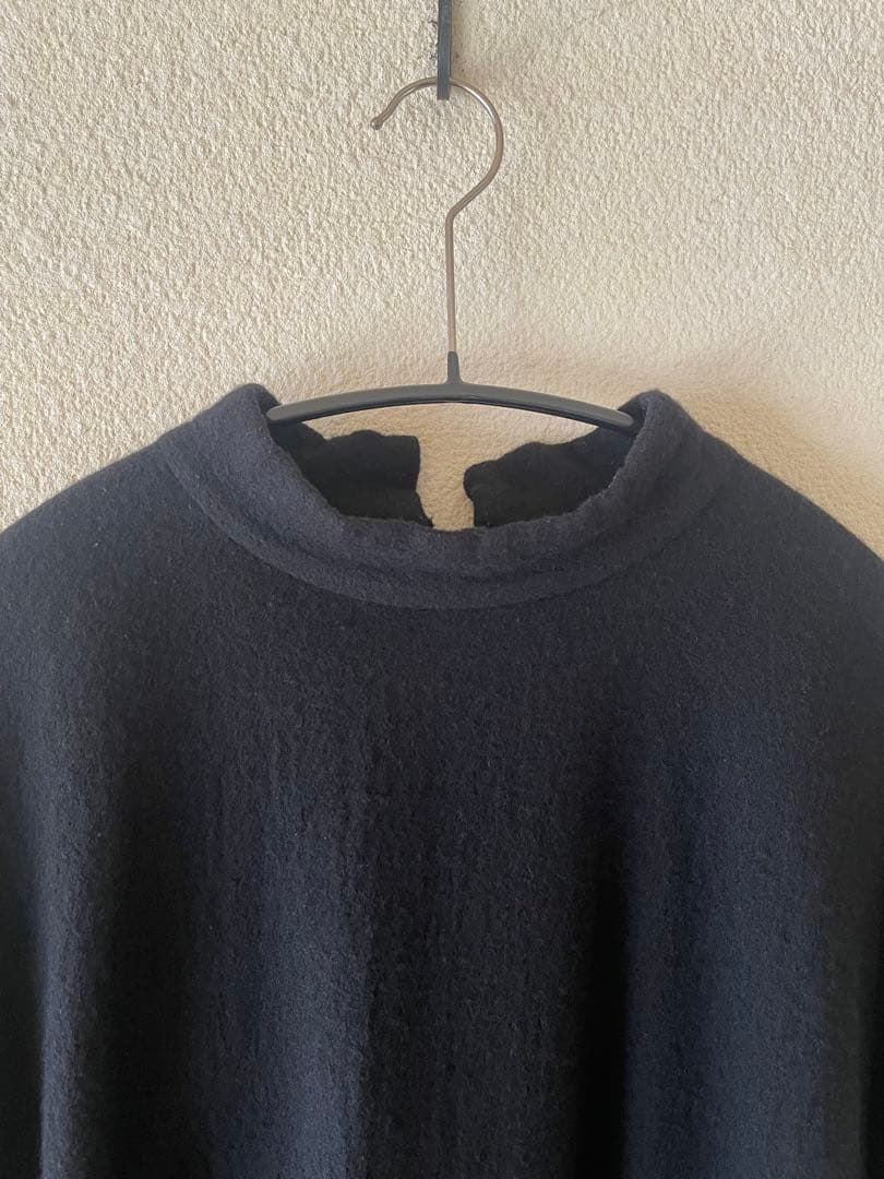 ARTS&SCIENCE モックネックウールブラウス　黒