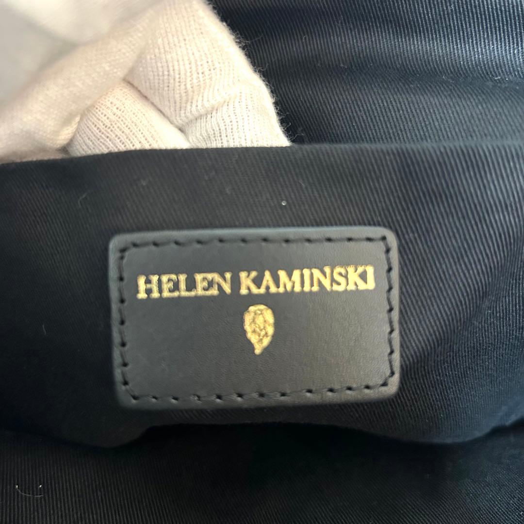 【極美品】HELEN KAMINSKI ラフィア×レザー 肩掛け かごバッグ