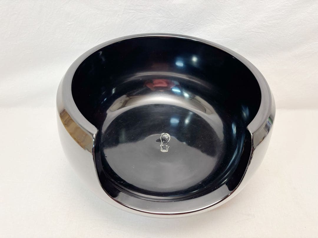 ほぼ未使用 茶道具 月松斉造 黒真塗土風炉 面取風炉 尾張常滑 陶印灰匙共箱