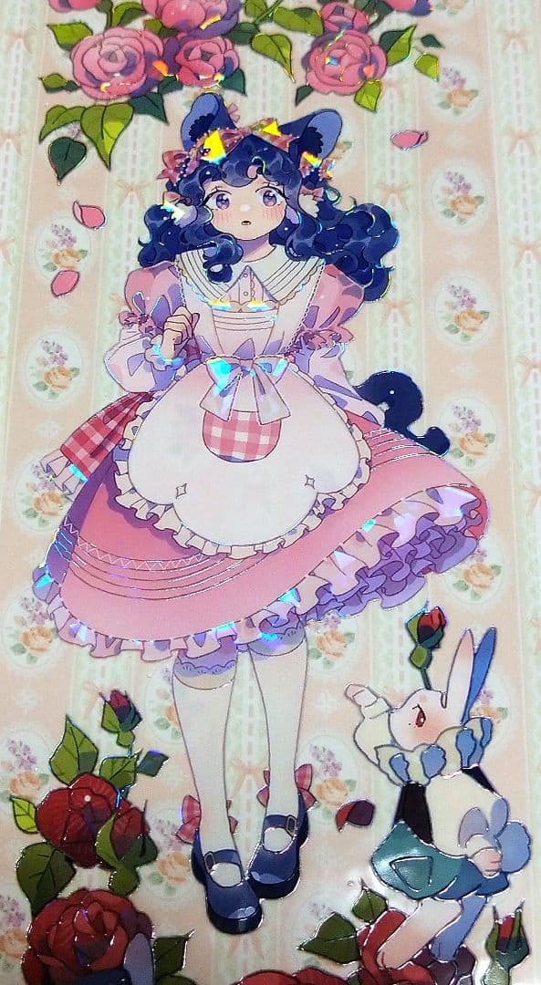 J615＃喵不思议(贝壳光)E厘米切り売り海外人物マステ女の子