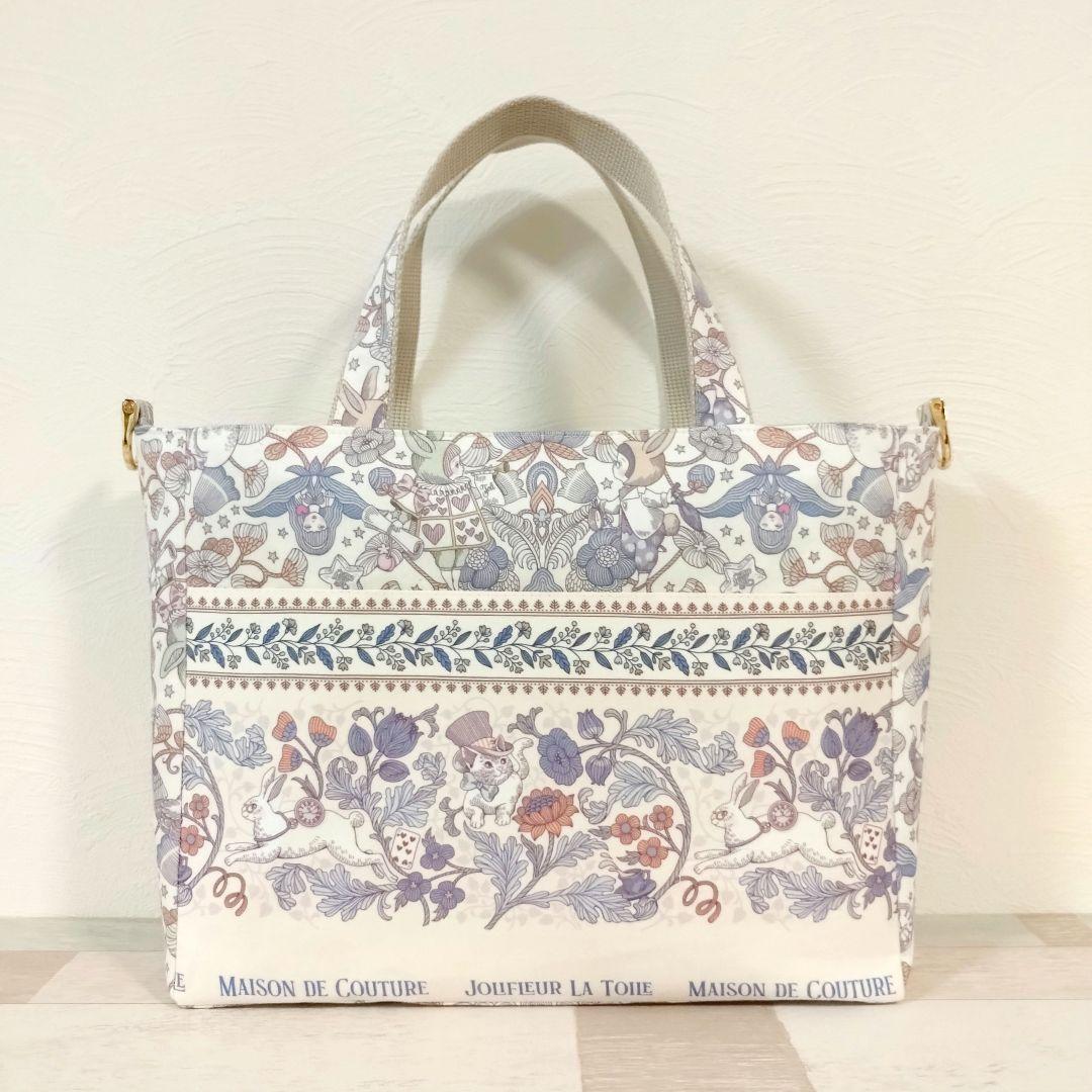 専用☆大きめ 上マチファスナートート＆ ポーチ☆ ジョリーフルール