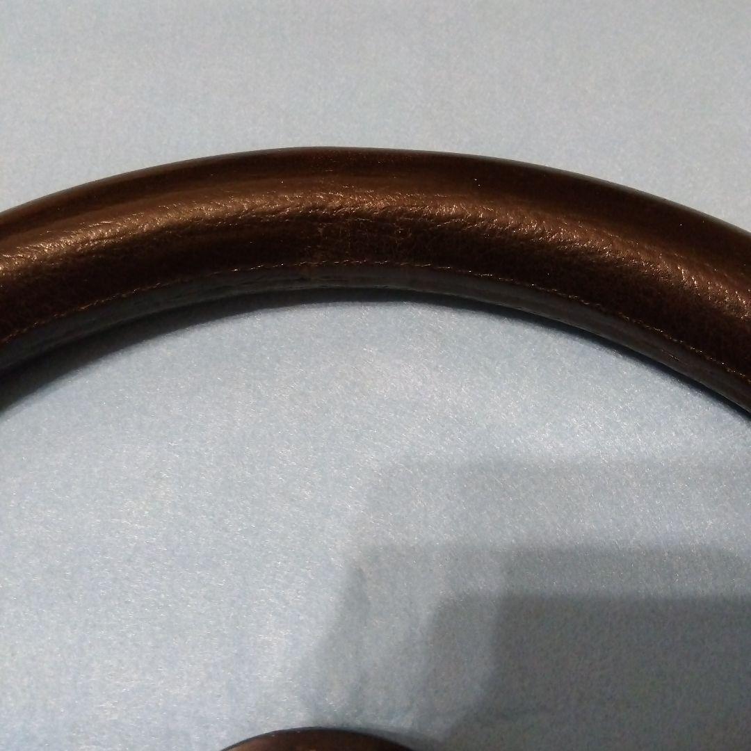 ビ*ト様 当時物❗旧車❗レザー ステアリング 3本スポーク