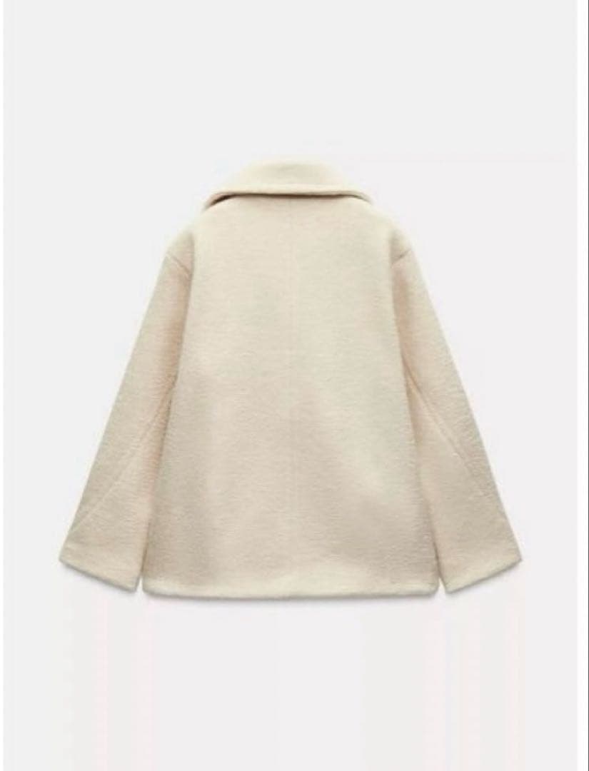 完売品⭐︎ZARA セミロング丈ブークレコート XS エクリュ