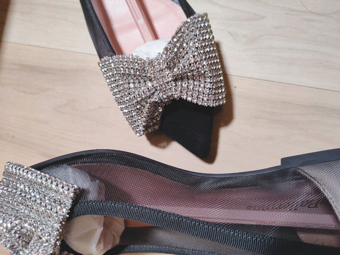 希少！大特価！新品！プリティバレリーナ リボン パンプス シースルー