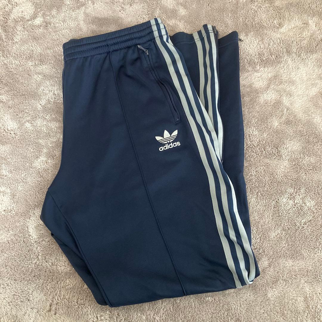 old adidas 90s トラックパンツ　ジャージ　万国旗