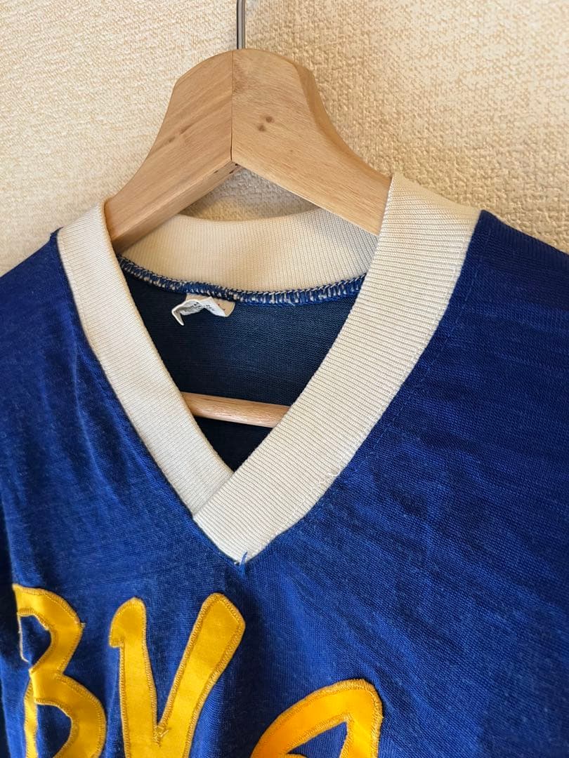 60's？Athletic Wear MASONフットボール Vネックシャツ