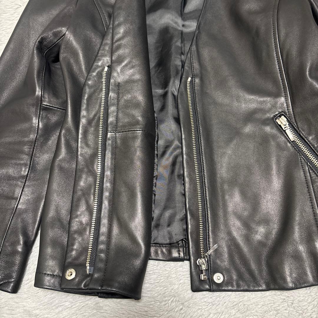 LAUTREAMONT 本革　ラム　レザージャケット　ノーカラー　襟無　Lサイズ