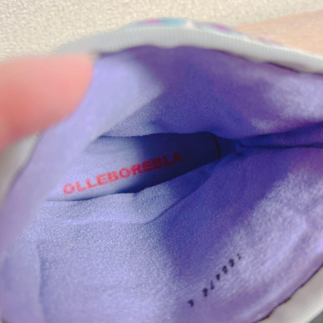 OLLEBOREBLA カラフル プリント ショート レイン ブーツ L 紫