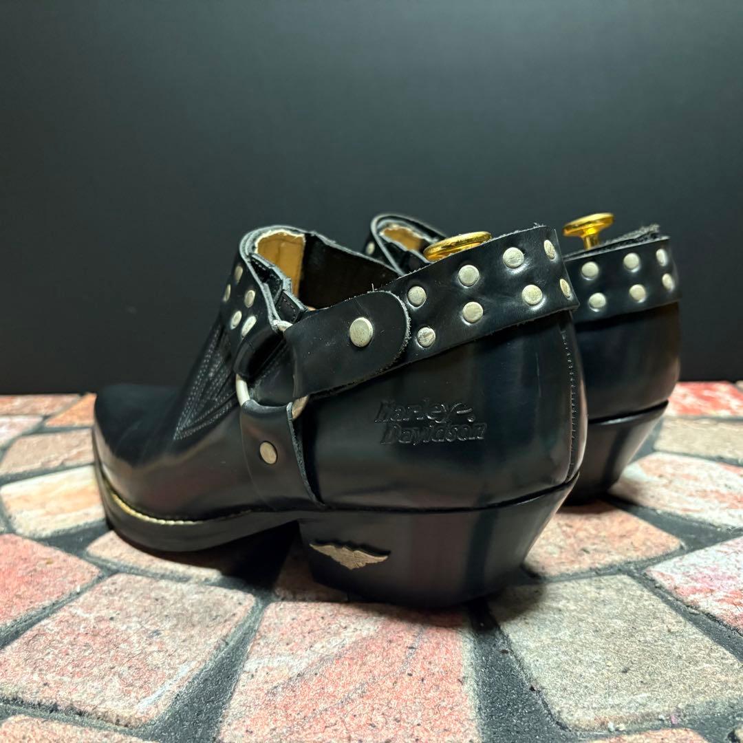 ハーレーダビッドソン　リングブーツ ローファー　メタルロゴ　スペイン製　26.5