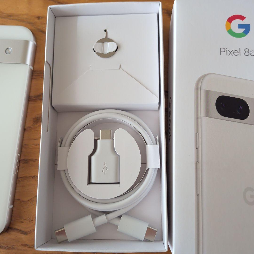 Google Pixel 8a ホワイト 本体、美品、Porcelain