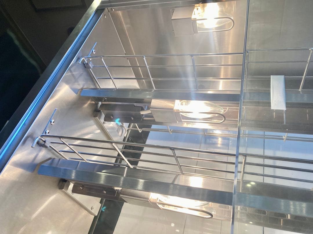 ガラス製ホットショーケース 中型 3段