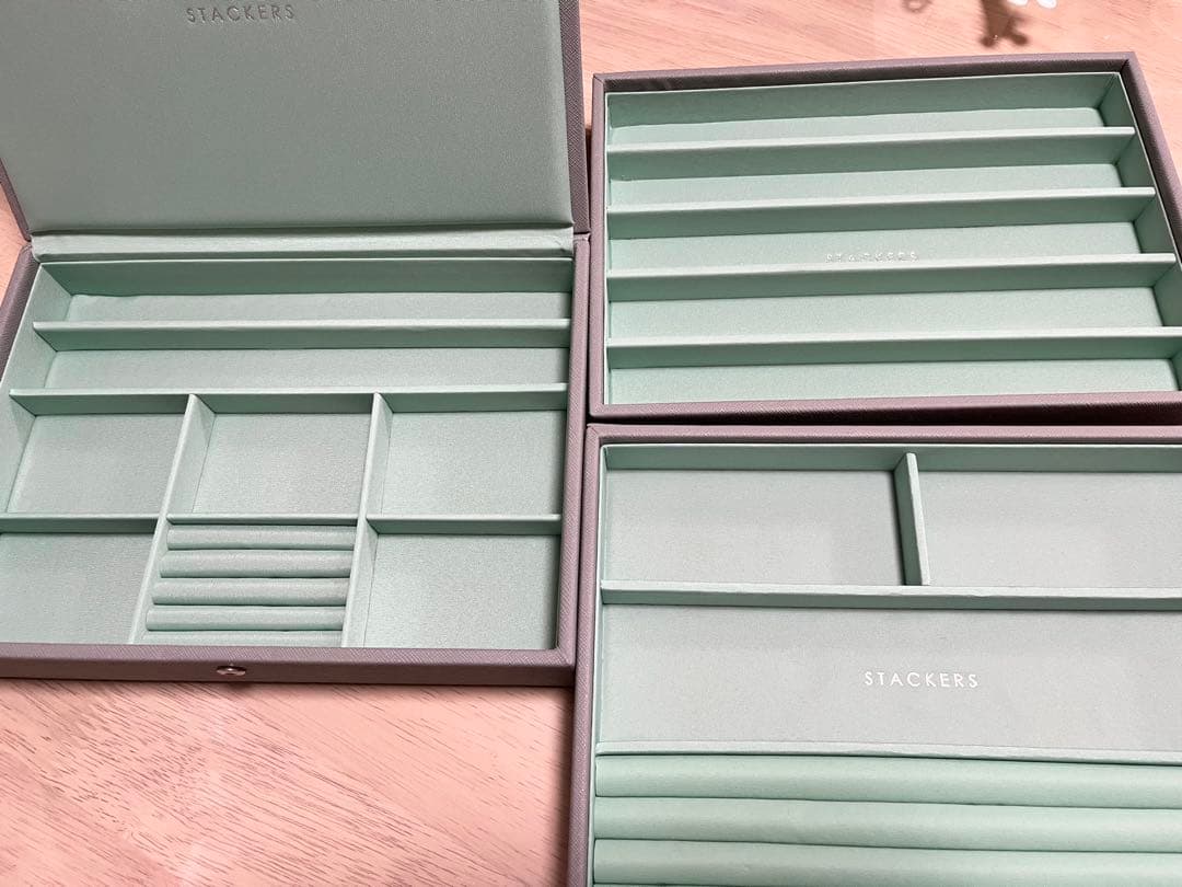 【値下げ】STACKERS アクセサリーケース グレー/ミント