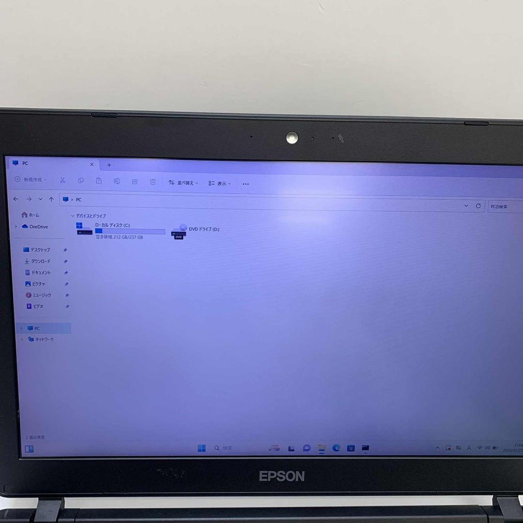Windowsノート本体 EPSON Endeavor NJ4000E i5-6200U 8GB 256G