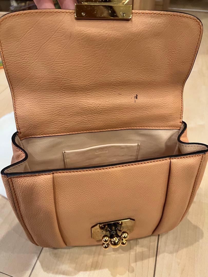 Chloé ピンク レザー チェーン　ショルダーバッグ