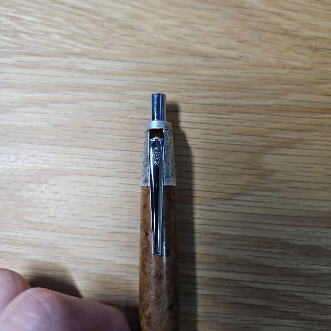 野原工芸 斑紋金具 特上チーク瘤 ボールペン