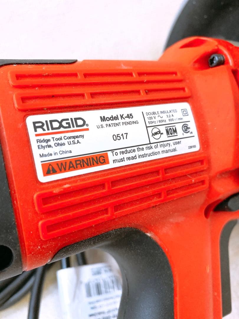 ま*き様 リジッド RIDGID ドレンクリーナ K-45 シンクマシン 排水管