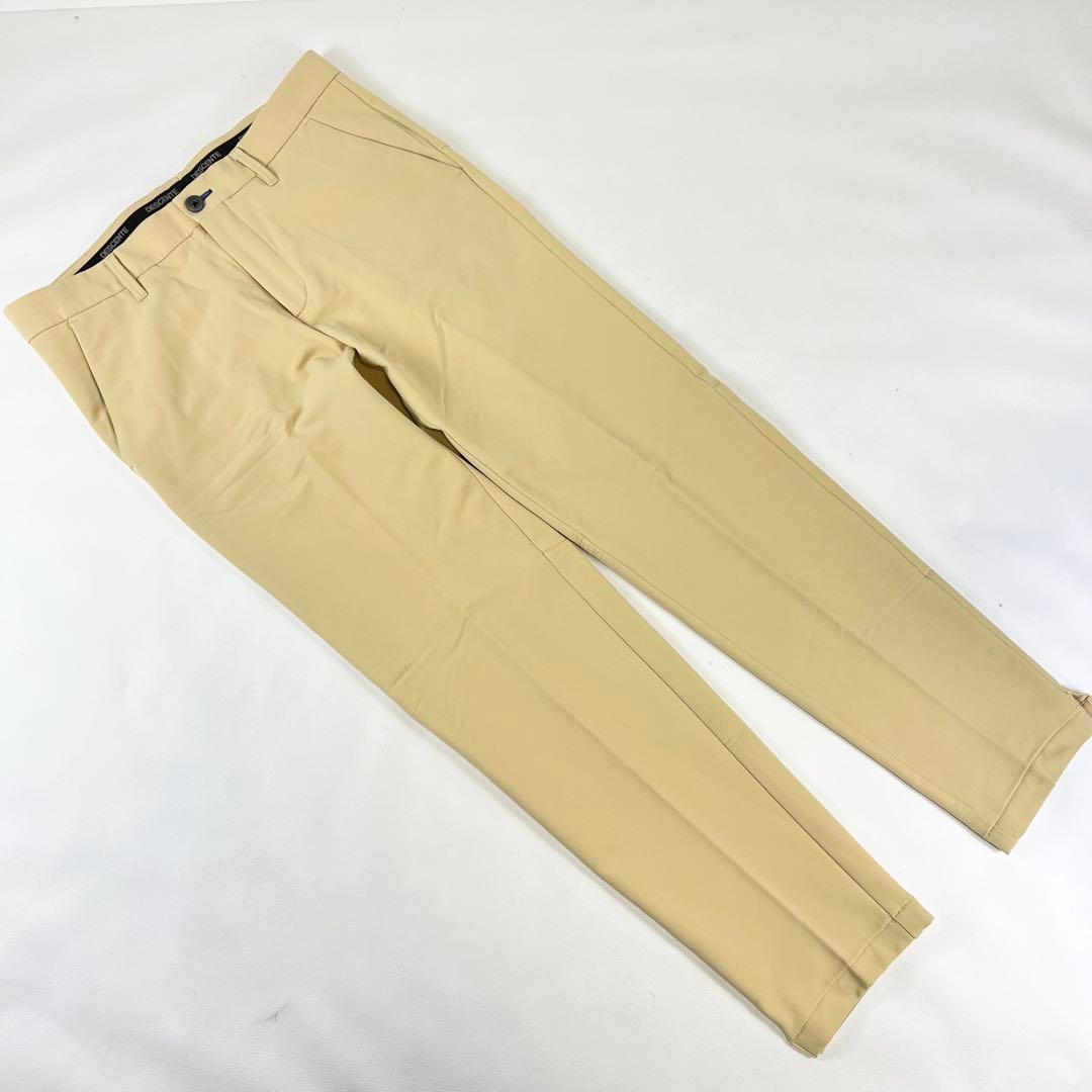 【美品】デサントゴルフ パンツ メンズウェア XL 裏起毛 ストレッチ ベージュ