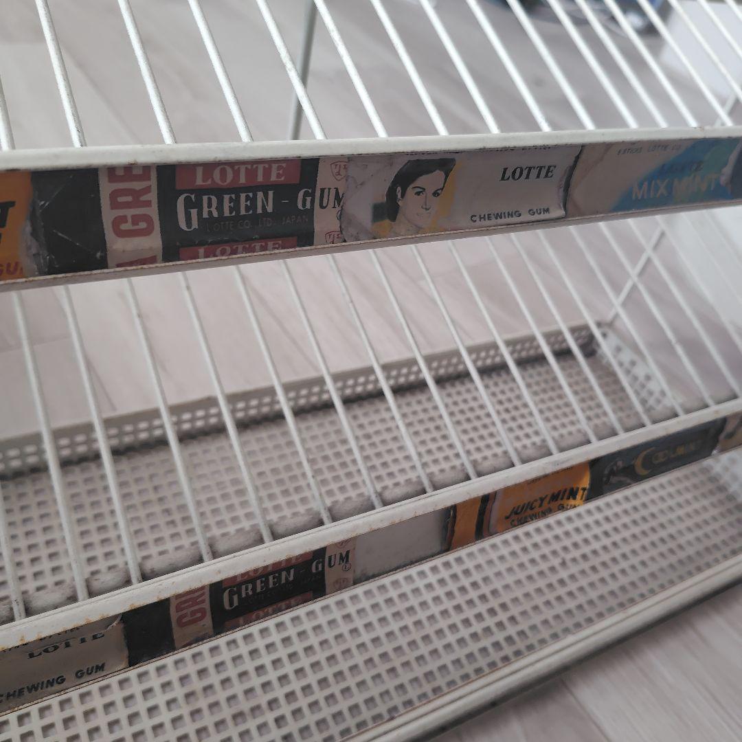 LOTTE 陳列スタンド 3段 ホワイト　昭和レトロ