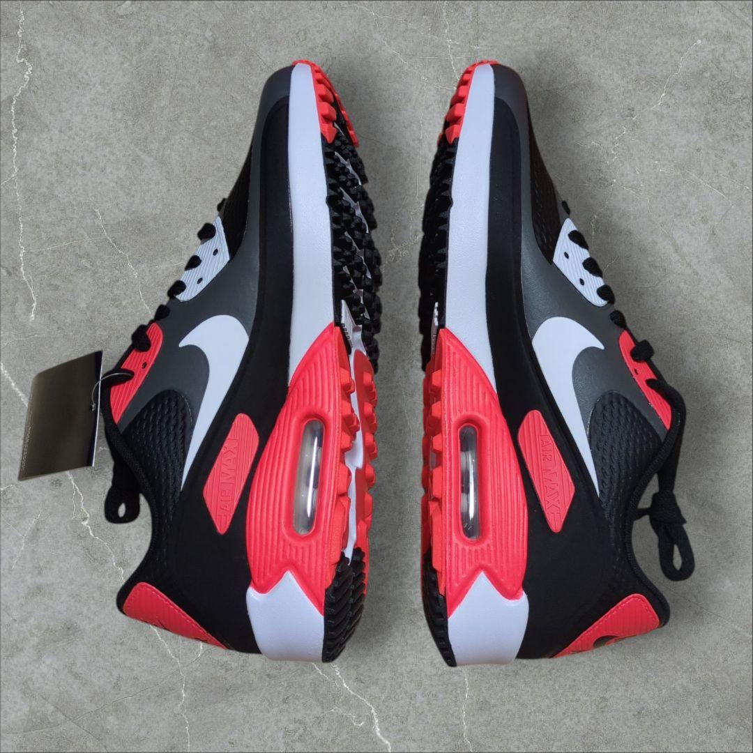 ナイキゴルフ　エアマックス 90G　ゴルフシューズ ブラック/レッド