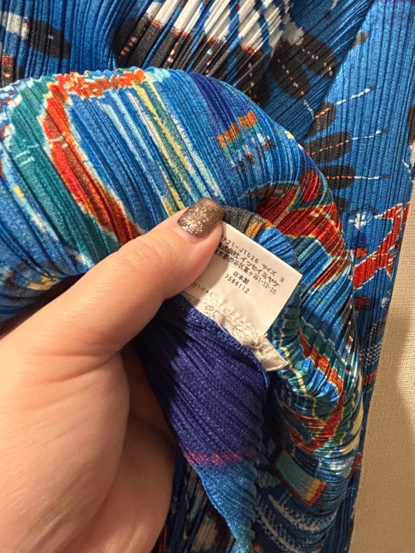 pleatsplease 希少な柄物　トップス　長袖