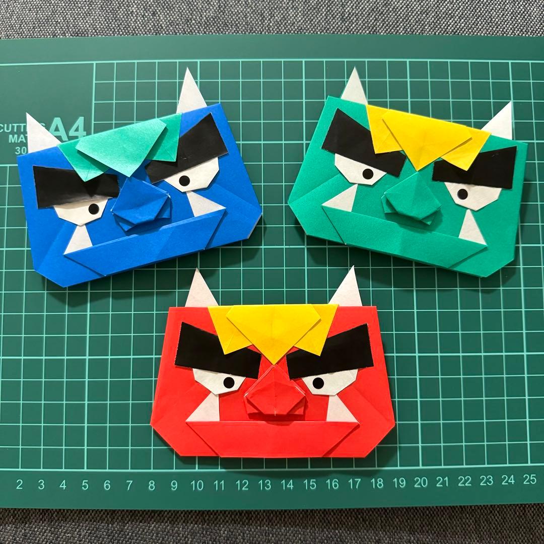 「Miyuki」 節分折り紙 鬼 ★ 3色160個