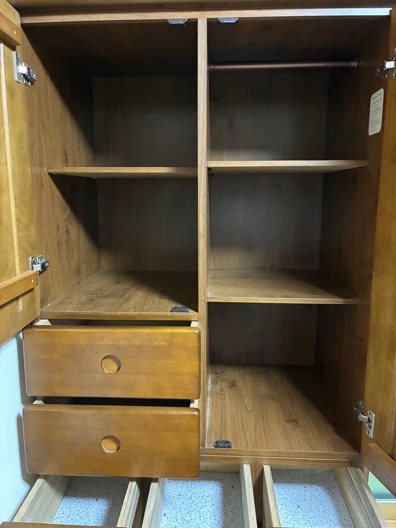 ミッフィ天然木タンス