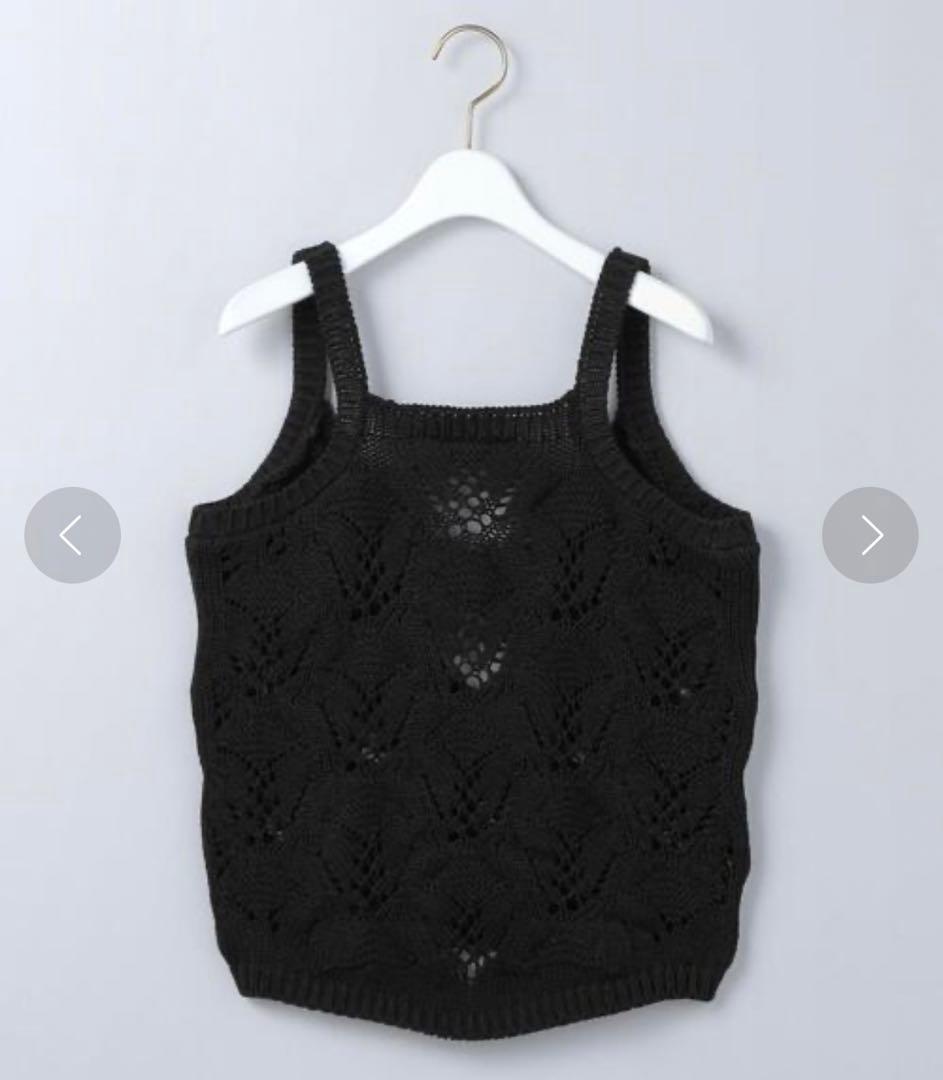 ＜6(ROKU)＞LILY YARN SUKASHI KNIT CAMISOLE