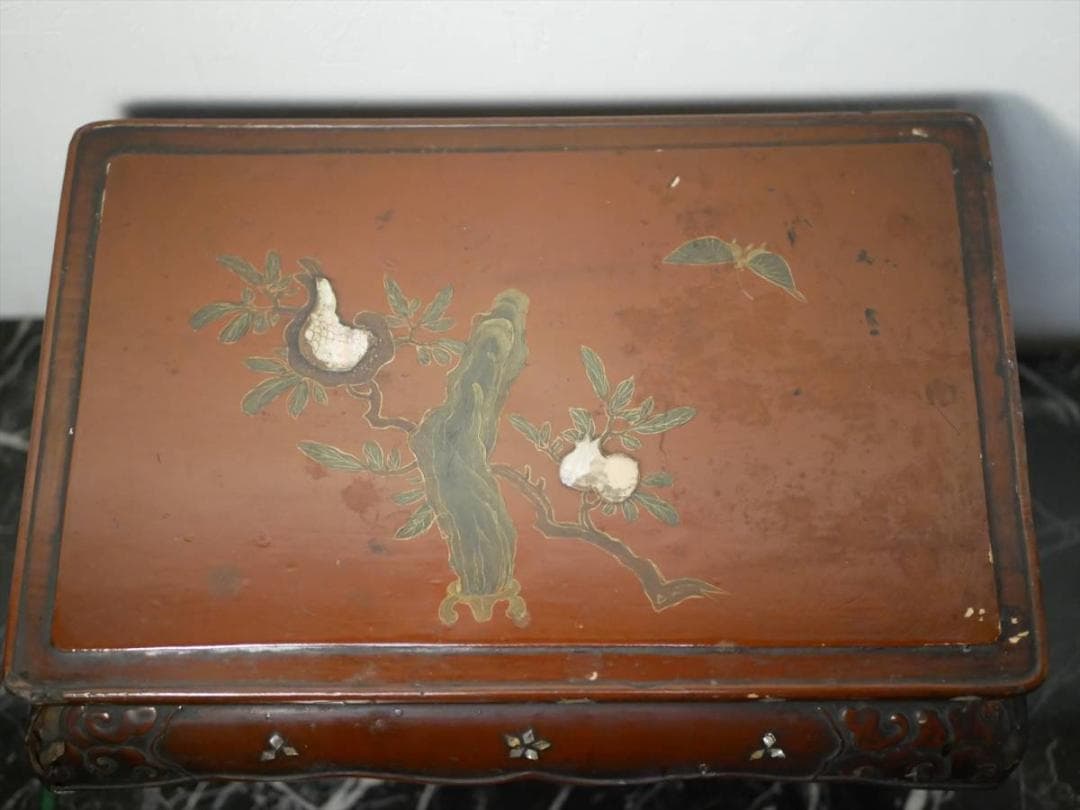 限定値下　収集品　歴史ある寺院からの整理品　経机　螺鈿　蒔絵　3014