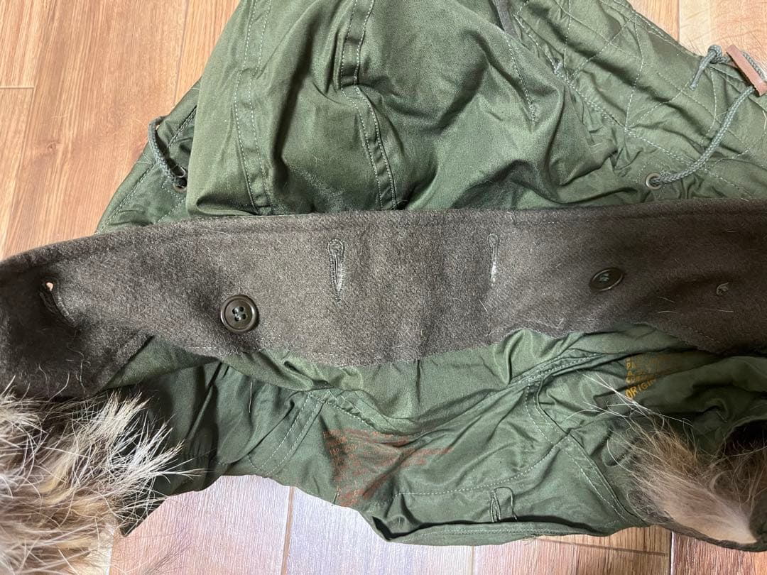 50s アメリカ軍 実物 M51 フード コヨーテファー ワイヤー付き 米軍