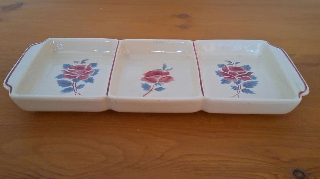 フランス製アンティークのオードブルプレート(サルグミンヌ)